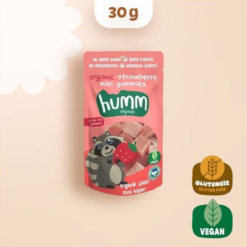 Çilekli Mini Küpler (30 g)