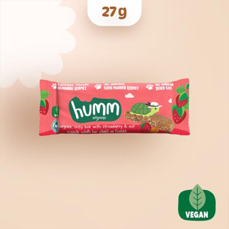 Çilekli ve Fındıklı Yulaf Bar (27 g)