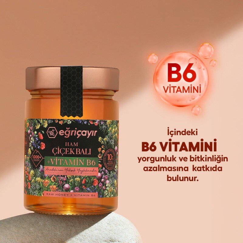 Ham Çiçek Balı + Vitamin B6 (450 gr)