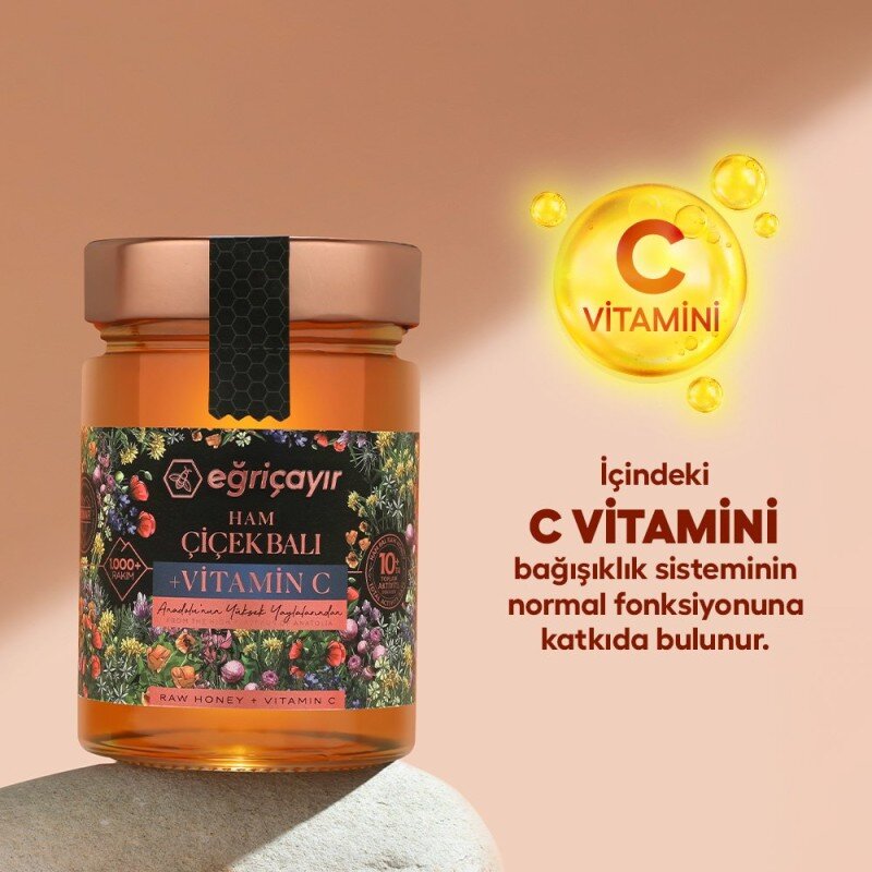 Ham Çiçek Balı + Vitamin C (450 gr)