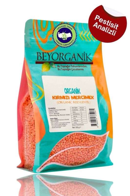 Organik Kırmızı Mercimek 500gr