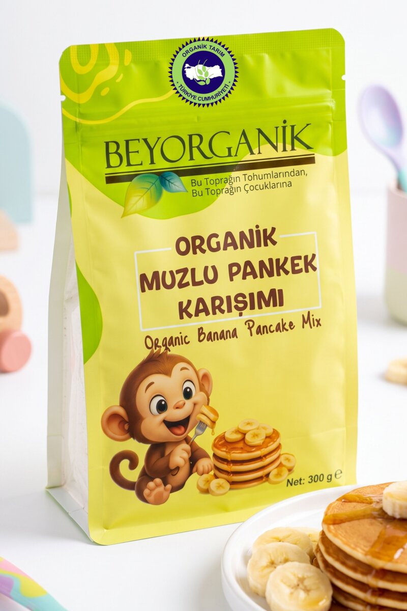 Organik Muzlu Pankek Karışımı 300 gr (PESTİSİT VE AFLATOKSİN ANALİZLİ)