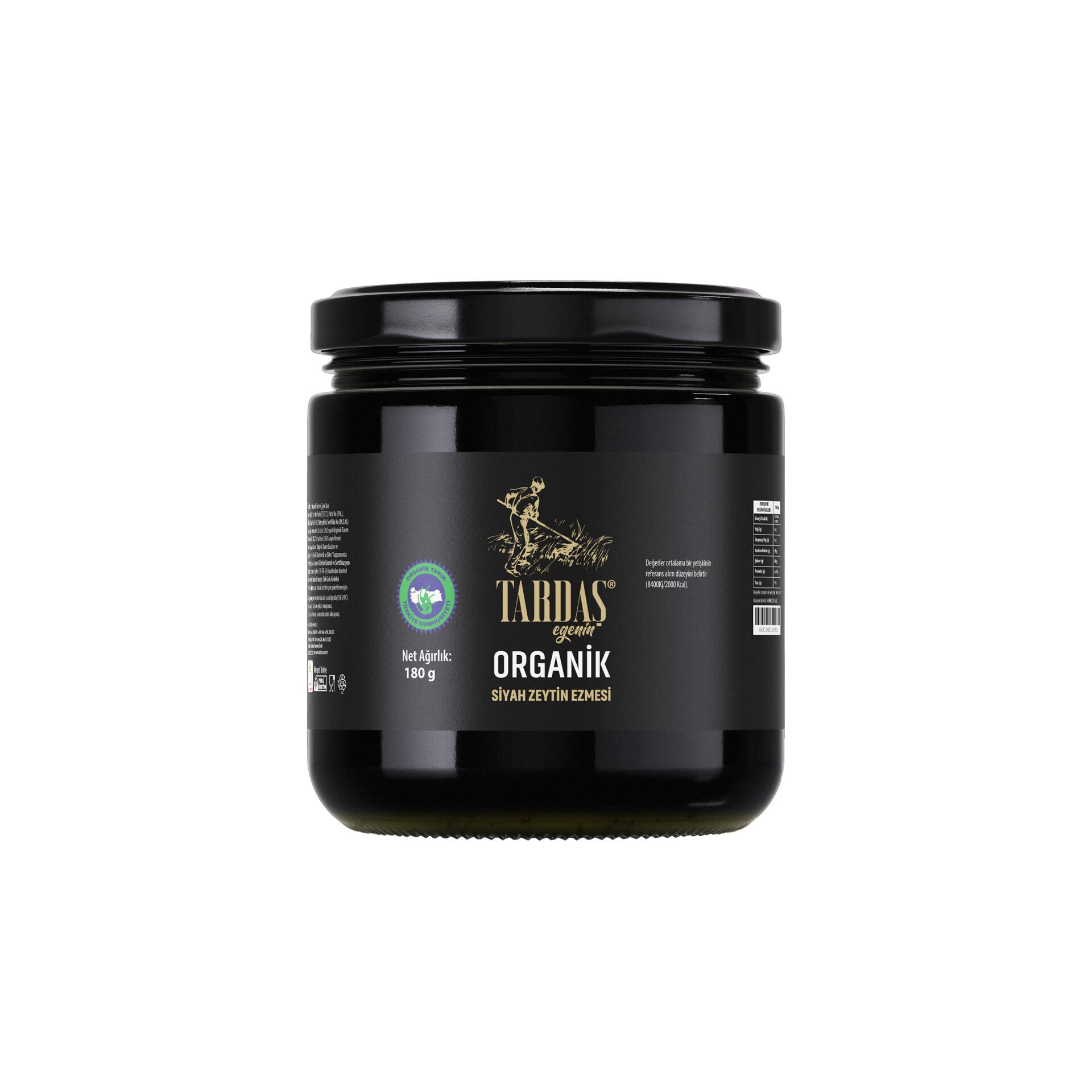 Organik Siyah Zeytin Ezmesi 180 gr