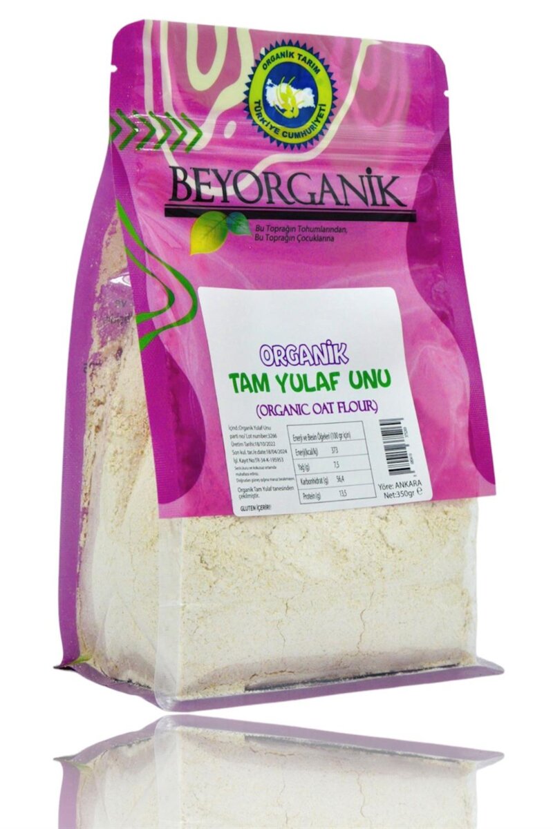 Organik Tam Yulaf Unu 350gr (Pestisit ve Aflatoksin Analizli)