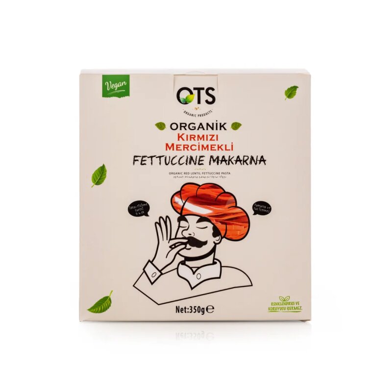 OTS Organik Kırmızı Mercimekli Fettuccini 350 GR