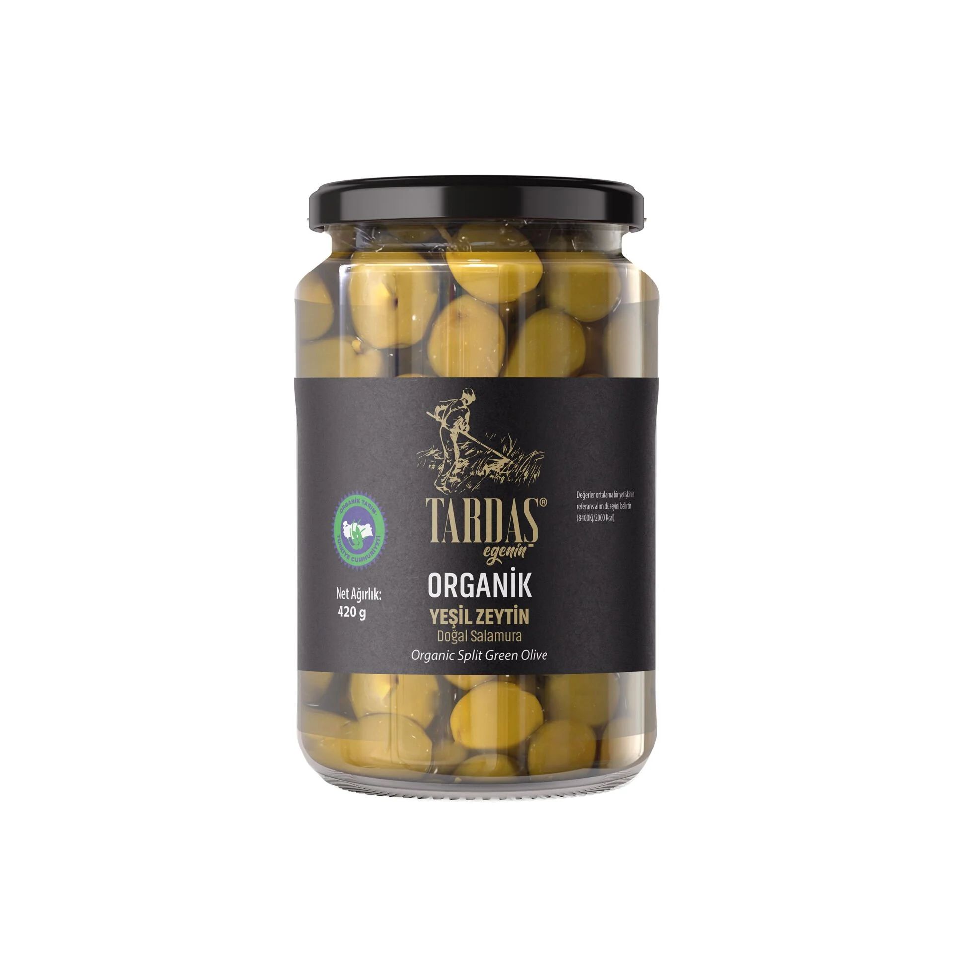 Organik Çizik Yeşil Zeytin 420 gr